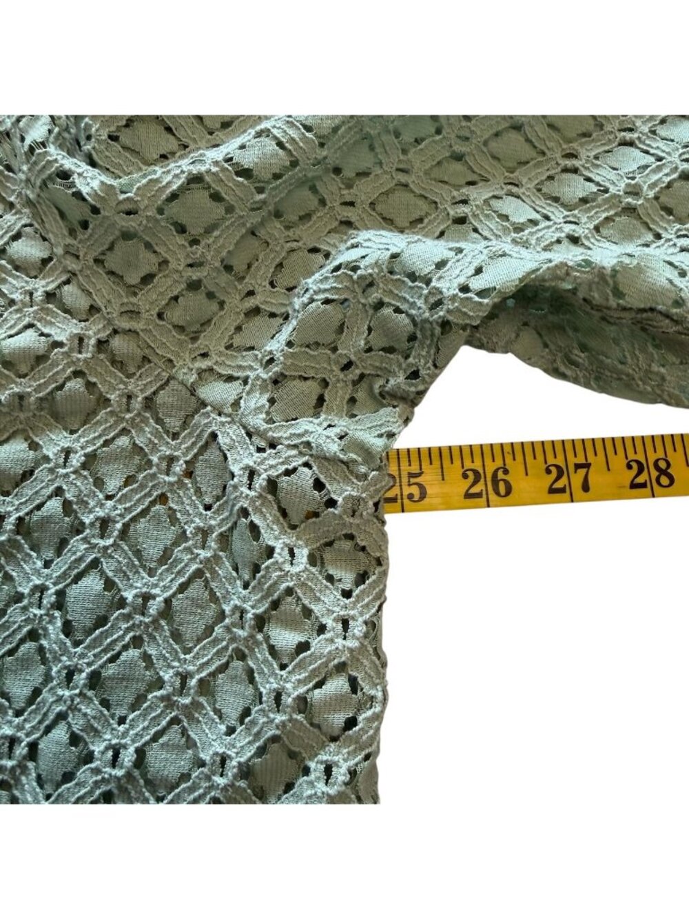 Alfred Dunner 2X Kimono Style Cardigan Green Lace Open 3/4 Sleeve - Picture 11 of 16